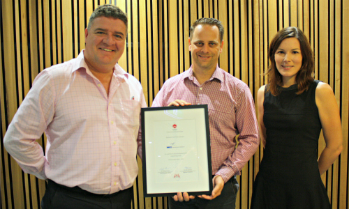 Left to right: Mark Monaghan, General Manager Engineers Australia, Evan Duxbury (ERA) and Angela Crossland, Business Development Manager Engineers Australia